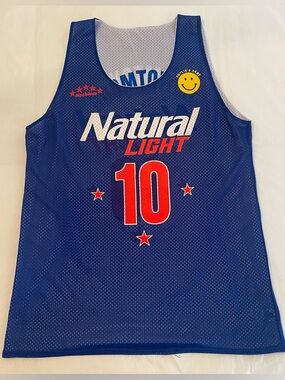 Men’s Natural Natty Light Reversible Mesh Basketball Jersey Size XL